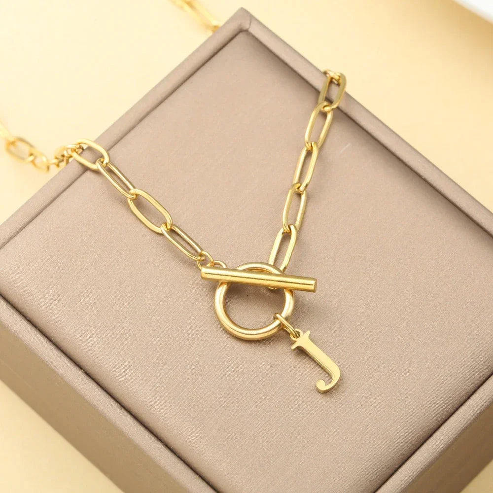 Initial Letter Superior and Simplicity Quality Stainless Steel Jewelry Necklace for Women Pendant Necklaces Women'S Trend 2025